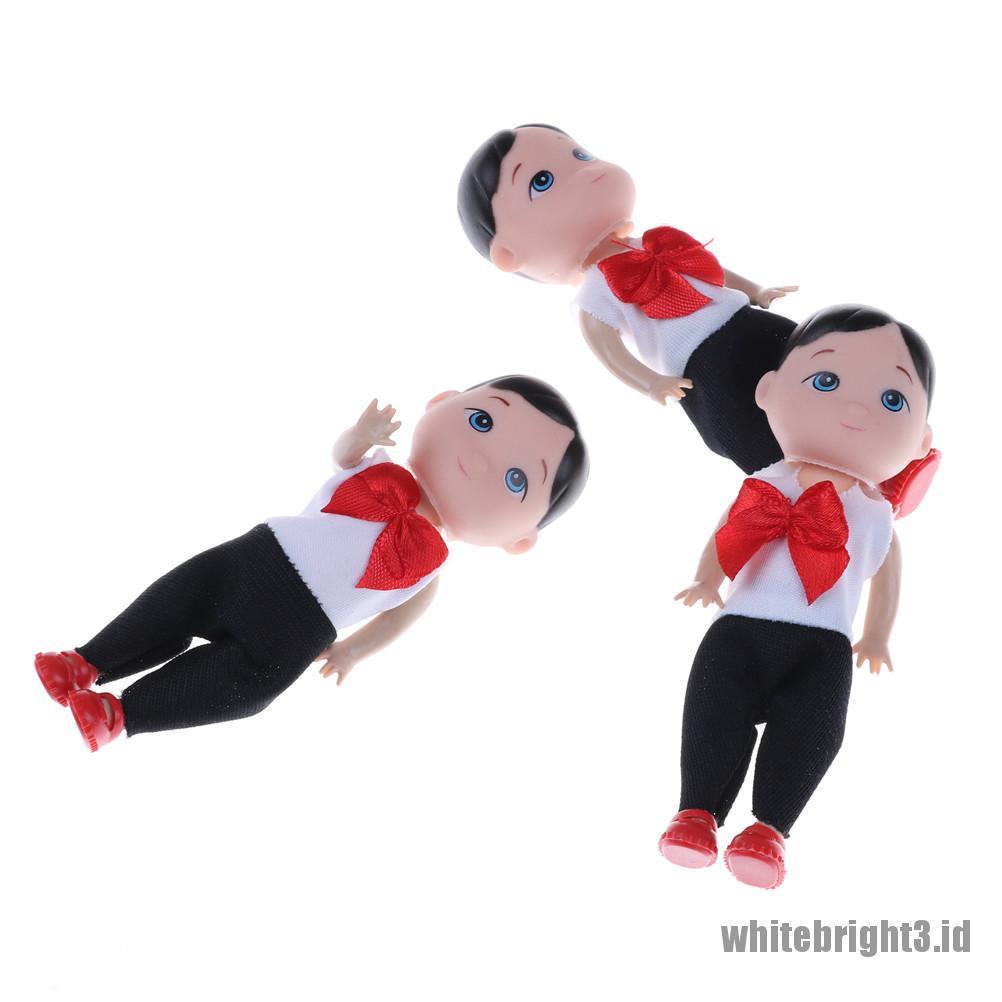 (white3) Mainan Boneka Barbie baby boy Ukuran 10cm