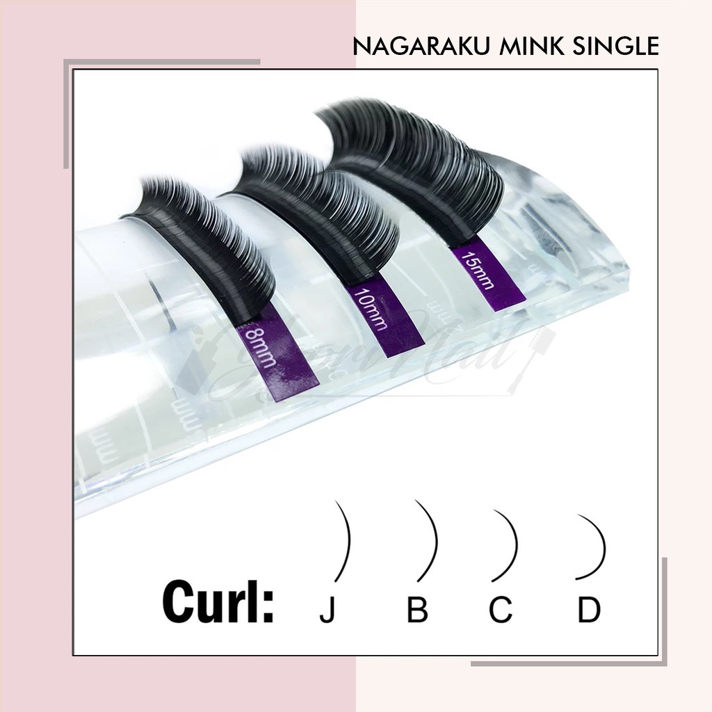 Nagaraku Mink Single Lash bulumata extension eyelash soft natural