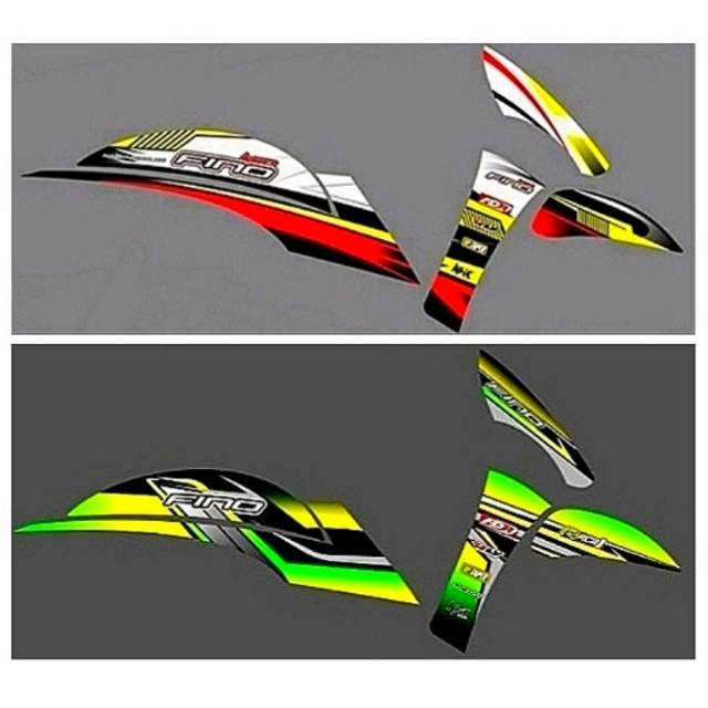 Stiker Fino 125 Fi Variasi Yamaha Striping Sticker Skotlet Scotlite Body Motor Lis List Body Li Liss