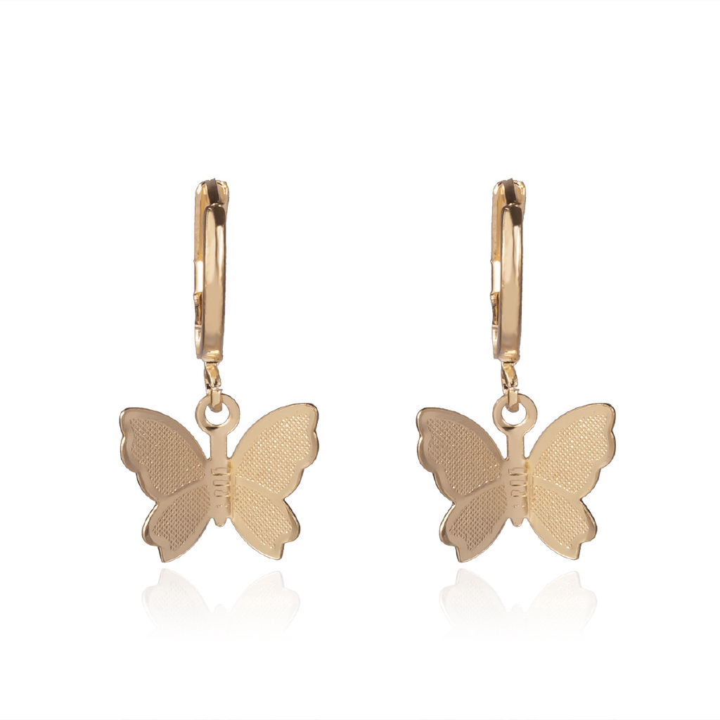 [ Women Popular Metal Butterfly Pendant Earrings ] [Ladies Korean INS Style Drop Earring] [Girls Sweet Stud Earrings]