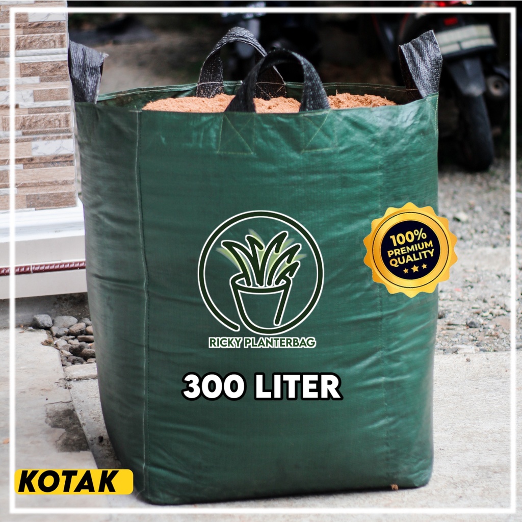 PLANTER BAG 300 LITER HIJAU KOTAK POT TANAMAN MURAH