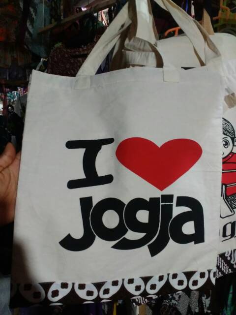 (BISA COD) TAS TOTE BAG JOGJA VARIASI BATIK UKURAN 35x25 cm SOUVENIR JOGJA UNTUK PRIA WANITA