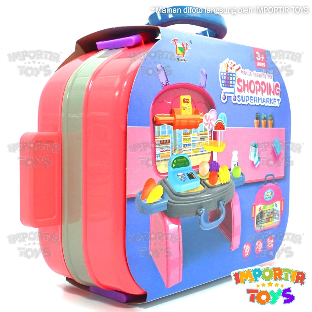 Mainan Tas Anak Ransel Supermarket Pretend Play Toys Kid Edukasi