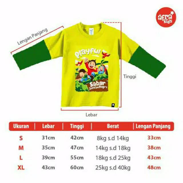 Kaos Afrakids Lengan Panjang