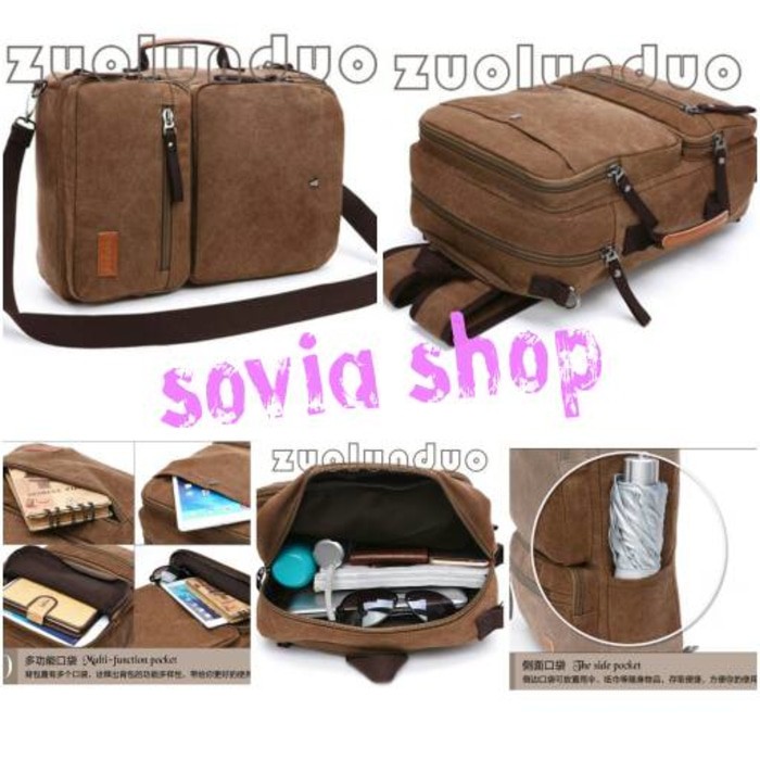 tas punggung laptop/tas kanvas pria