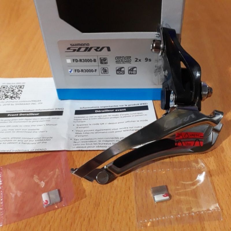 Front Derailleur FD Shimano SORA FD-R3000-F 2 x 9 Speed Braze On Down Swing Original with Box