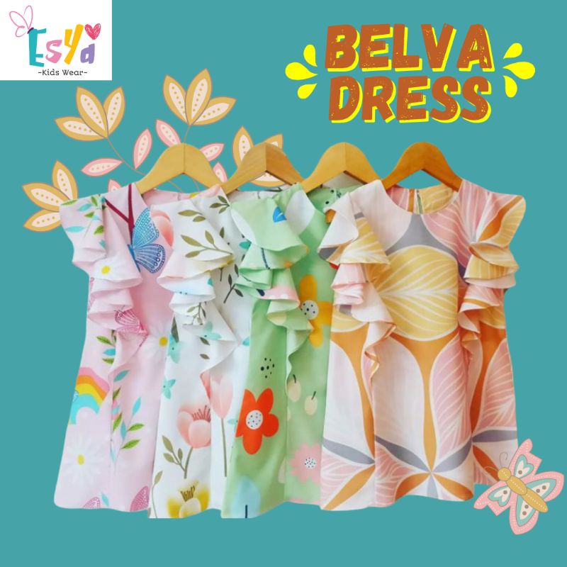 Belva Dress anak perempuan usia 2-6 tahun