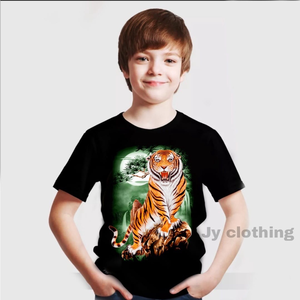 Kaos Anak Laki-Laki Terbaru Motif Macan MC-21 / Kaos Anak Tanggung Untuk Usia 5 -13 Tahun / Bisa COD / Shalch Trendy