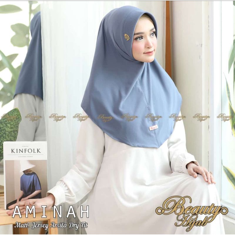 BERGO AMINAH//HIJAB INSTAN DRYFIT//JERSEY ARSYILA(ORI BEAUTY HIJAB)