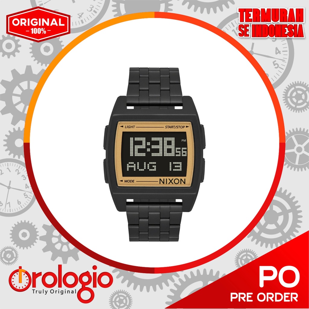 Nixon Base All Black & Gold Digital Watch / A1107 1031 / A11071031