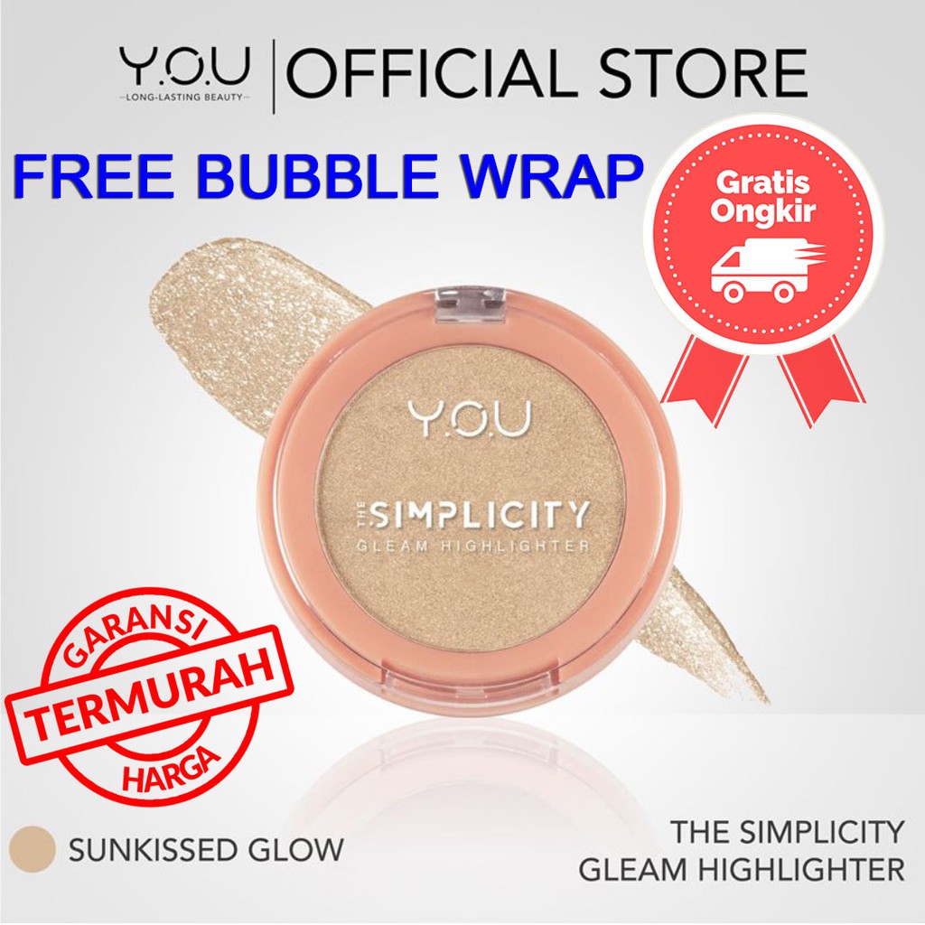 HIGHLIGHTER GLITTER SHIMMER MURAH BAGUS TAHAN LAMA The Simplicity Gleam Highlighter by YOU Makeups