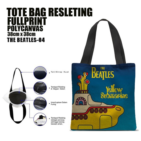 Tas / Tote Bag Polycanvas Full Print Resleting - The Beatles.1