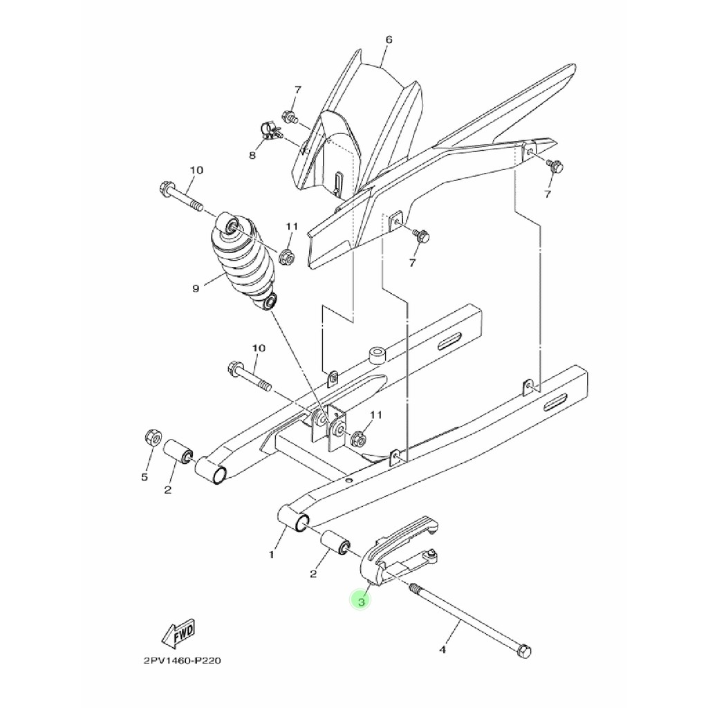 SEAL GUARD KARET BANTALAN TAHANAN RANTAI RANTE SWING ARM FORK MX KING 150 LAMA ORI 2PV-F2151-00