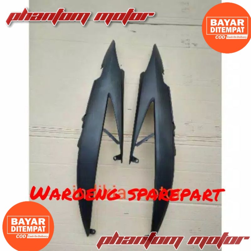 body belakang VARIO 110 LED FI HITAM DOFF