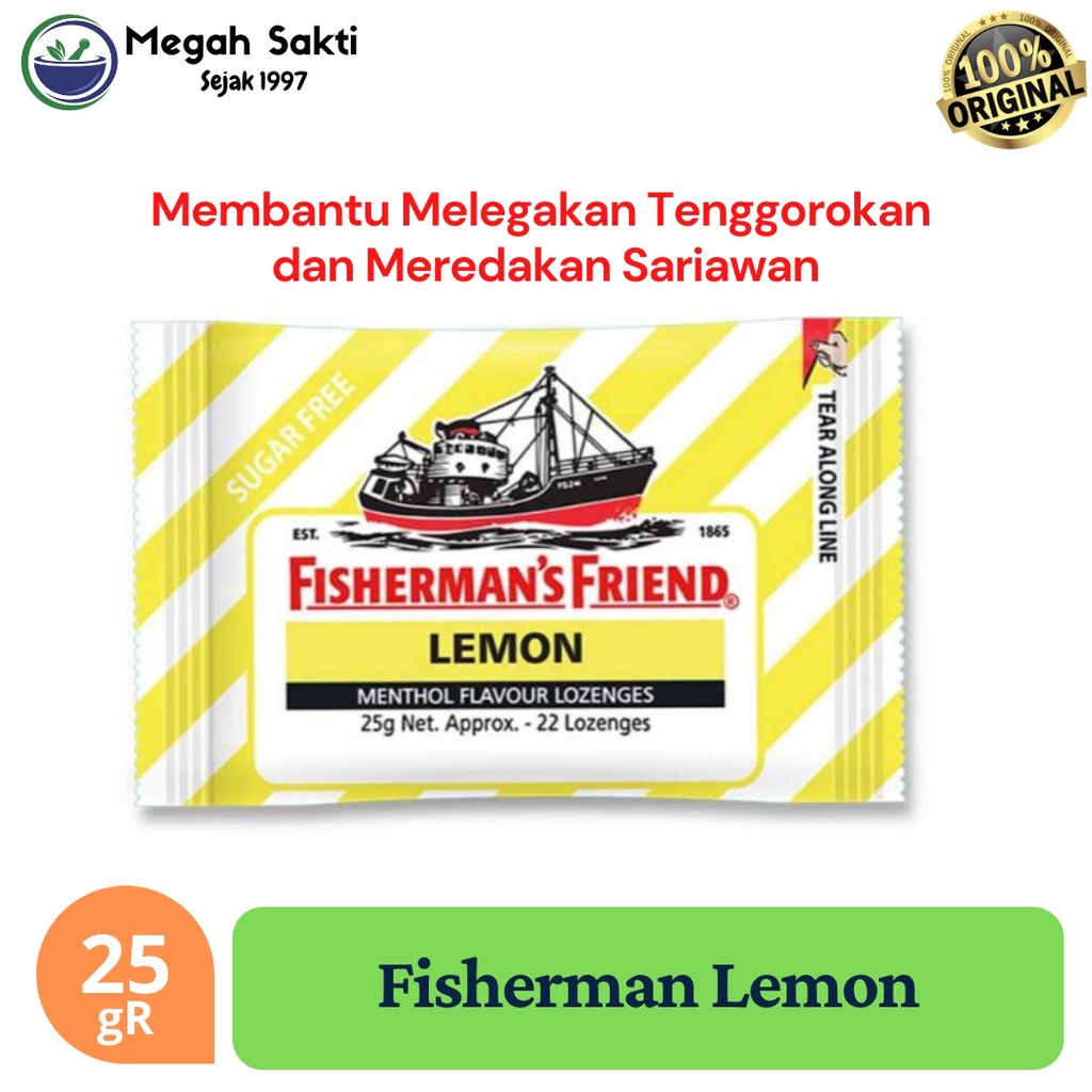 

Megah Sakti - Permen Fisherman Friend Lemon Sugar Free 25 Gr