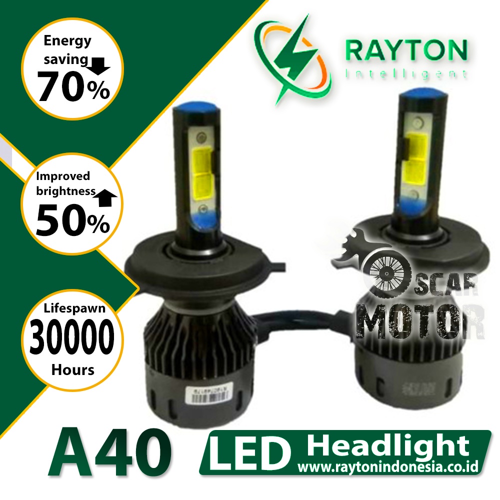 LAMPU UTAMA MOBIL DEPAN SET RAYTON RTD H4 H11 ALUMINIUM HID TEMBAK NEW motor