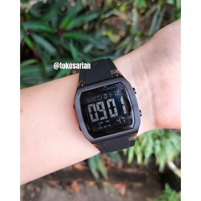 Alexandre Christie Original AC 9348MH Rubber Digi Unisex Wanita Pria