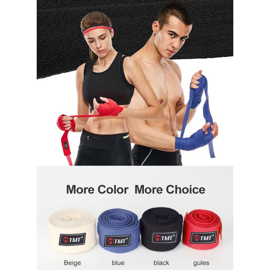 HANDWRAP MUAY THAI BOXING TMT SEPASANG 3-3.5M..EVERLAST TMT KAIN TINJU