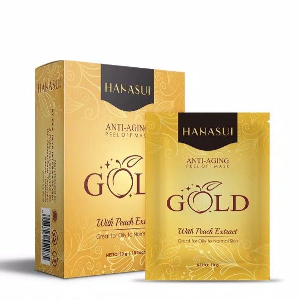 [ SACHET GOLD ] Hanasui Shiseido Peel Off Mask Naturgo Gold Original BPOM