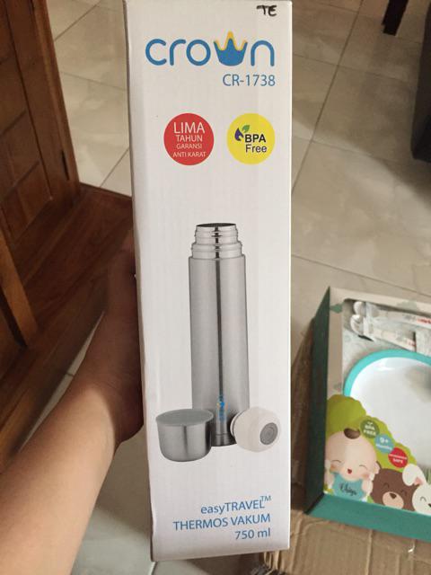 Crown Easy Travel Stainless Steel Vacuum Flask