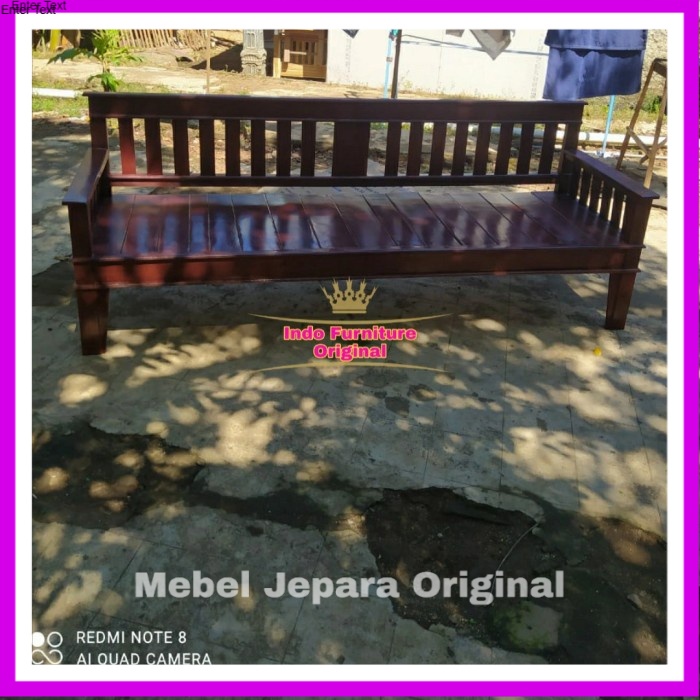 Bangku Duduk, Kursi Teras, Bale Bale Panjang, kursi Santai Kayu Mentah Murah