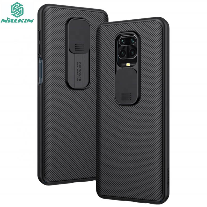 Nillkin Camshield Case Xiaomi RedMi Note 9 Pro - Casing Black Soft Armor Original Hitam Shock Cover