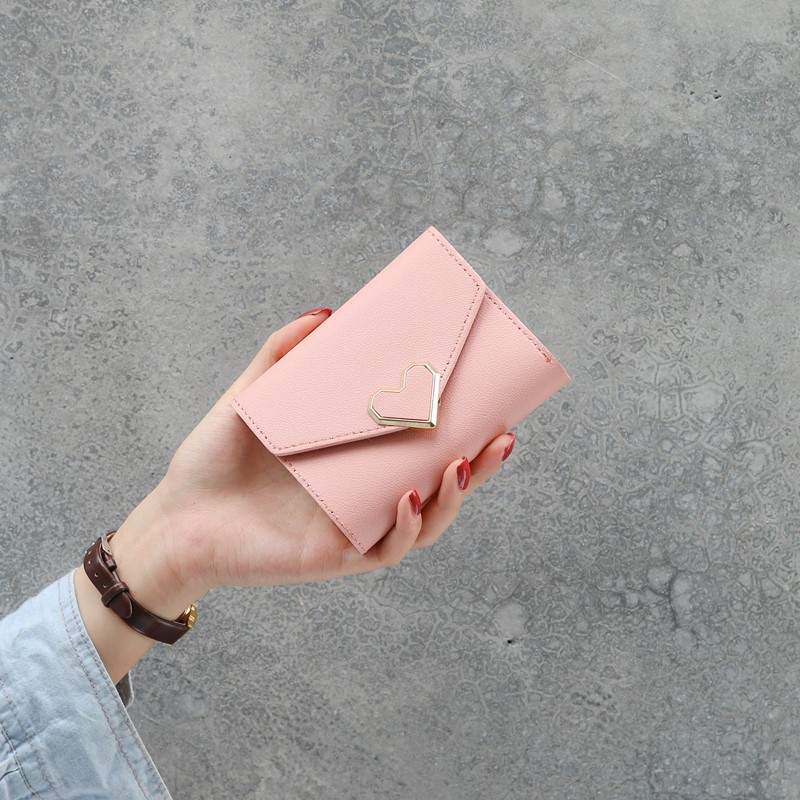 (1kg 17pcs) Lomenia Dompet Korea Lipat Kecil Hati Love Fashion Cewek LOD023-6