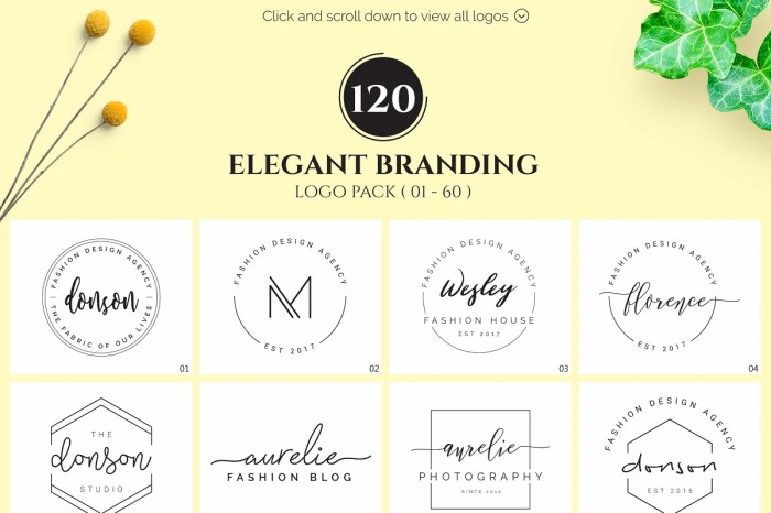 120 Elegant Branding Logo Pack - Photoshop &amp; Illustrator