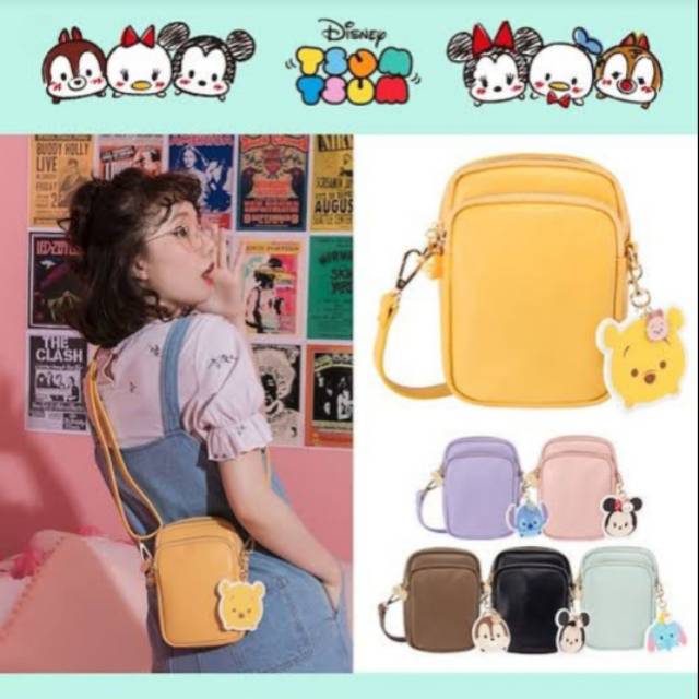 

Grace Gift Tsum Tsum Double Pocket Side Bag