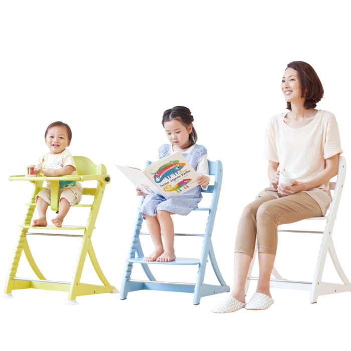 Yamatoya Sukusuku Plus Table Kursi Makan Anak Kayu Baby High Chair