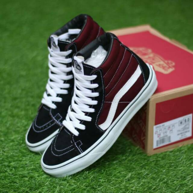 vans sk8 hi black black
