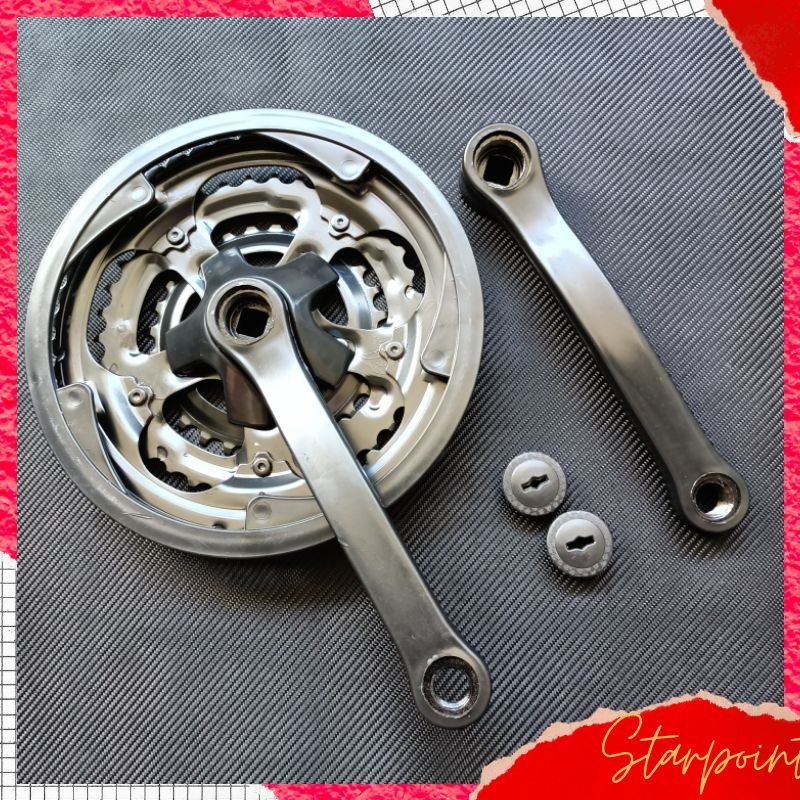 28T-38T-48T CRANK 3 SPEED GIR DEPAN SEPEDA MTB 3 SUSUN - STARPOINT