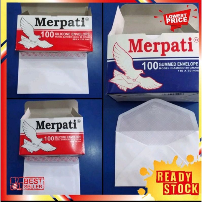 

Amplop Merpati Warna biru dan merah harga per pack