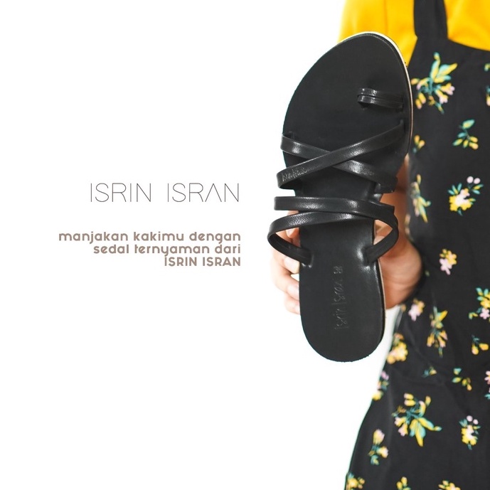 ISRIN ISRAN ORIGINAL KIREINA Sandal Tali Wanita Sendal Slip On Teplek