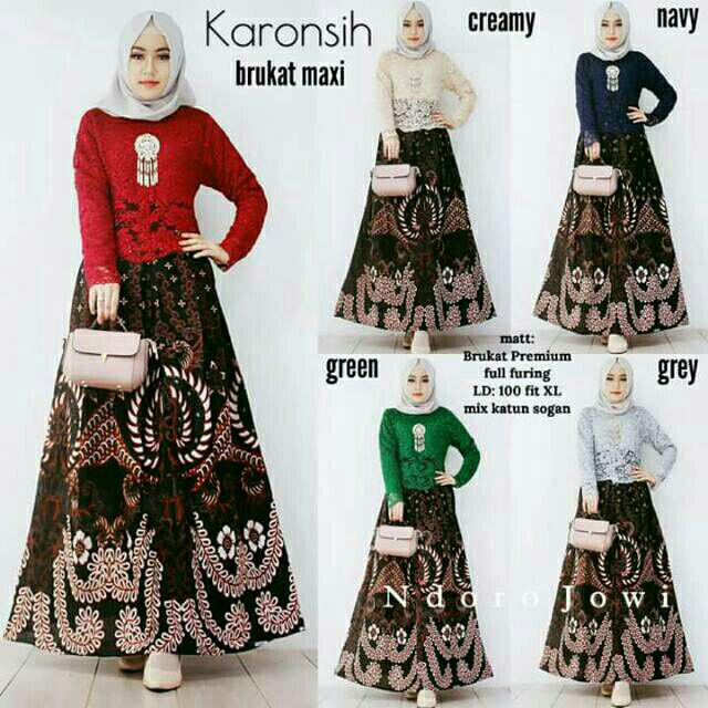 Pusat Kulakan Batik Gamis Karonsih Set