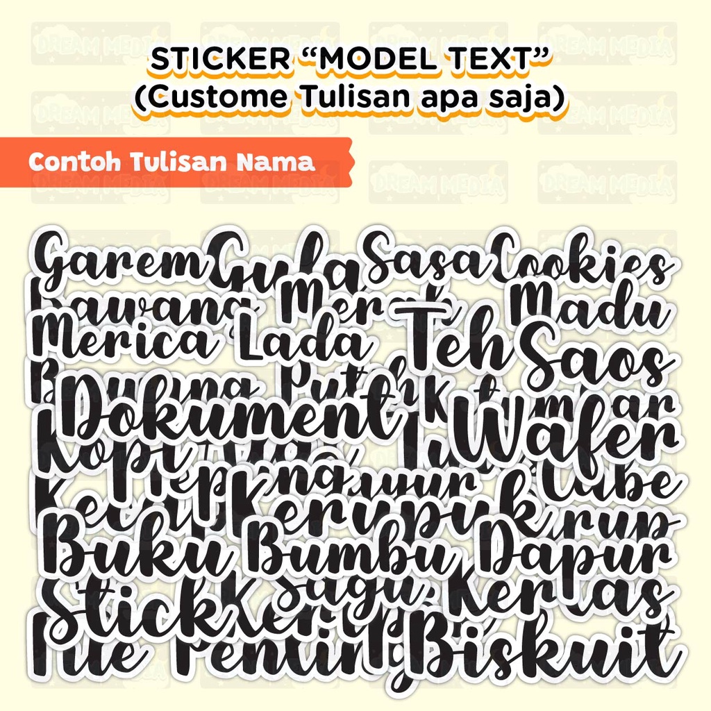 

Custome Sticker Label (Nama atau nama-nama apa saja bisa)