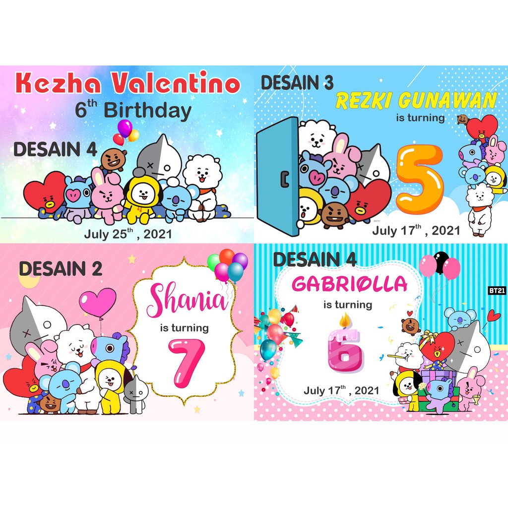 

STIKER LABEL GOODYBAG/BENTO MOTIF BT21