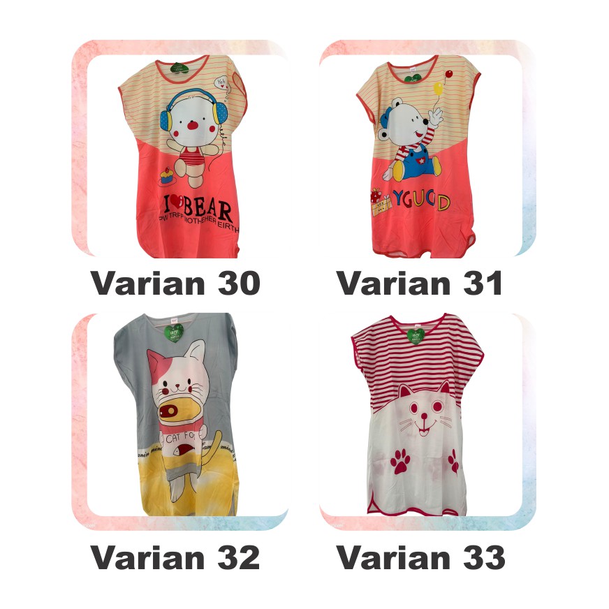 ❀ Chingu ❀ PW061 Part 3 COD Baju Tidur Wanita Piyama Motif Kartun Lucu Pakaian Wanita Daster Variasi