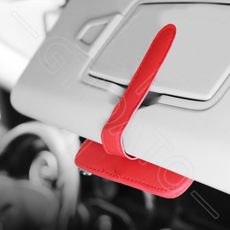 Klip Holder Kacamatakartu Bahan Kulit Untuk Sun Visor Mobil Suzuki Swift Jimny Vitara SX4 ERTIGA XL7