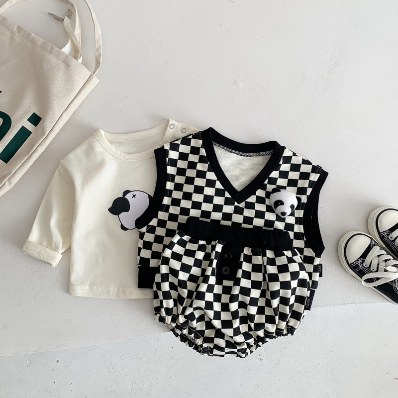 Panda vest set bayi