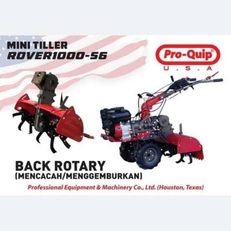 Mesin Traktor Mini Tiller Rover 1000 S6 Plus Back Rotary