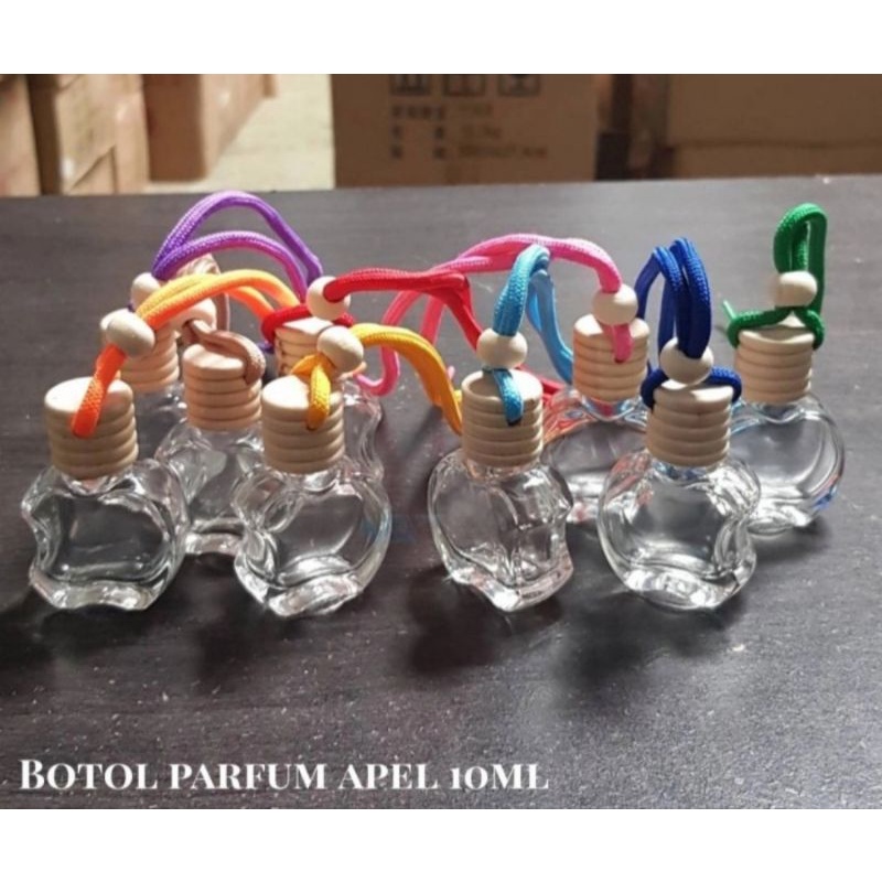 Botol Kaca 10ML Botol Parfum 10ML Botol Kosong Parfum Mobil Gantung Apel 10ML Tali Random
