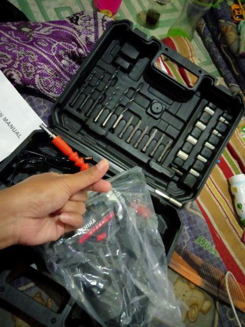 Bor Cordless Bor Ces Cas Charger Tanpa Kabel Bor Baterai Kayu Besi Obeng Elektrik Cordles Drill