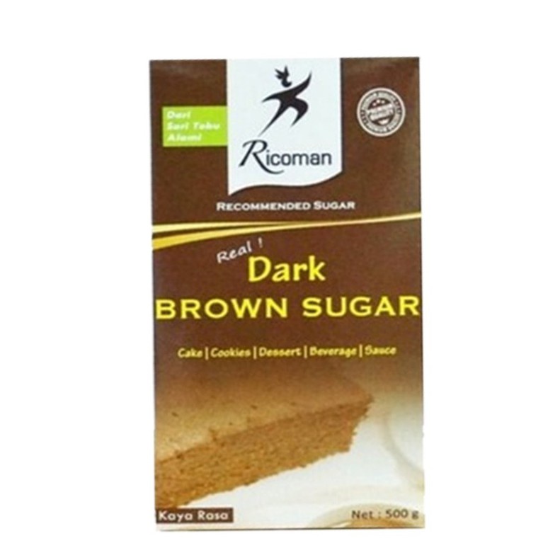 

ricoman dark brown sugar 500 gr | gula | gula aren