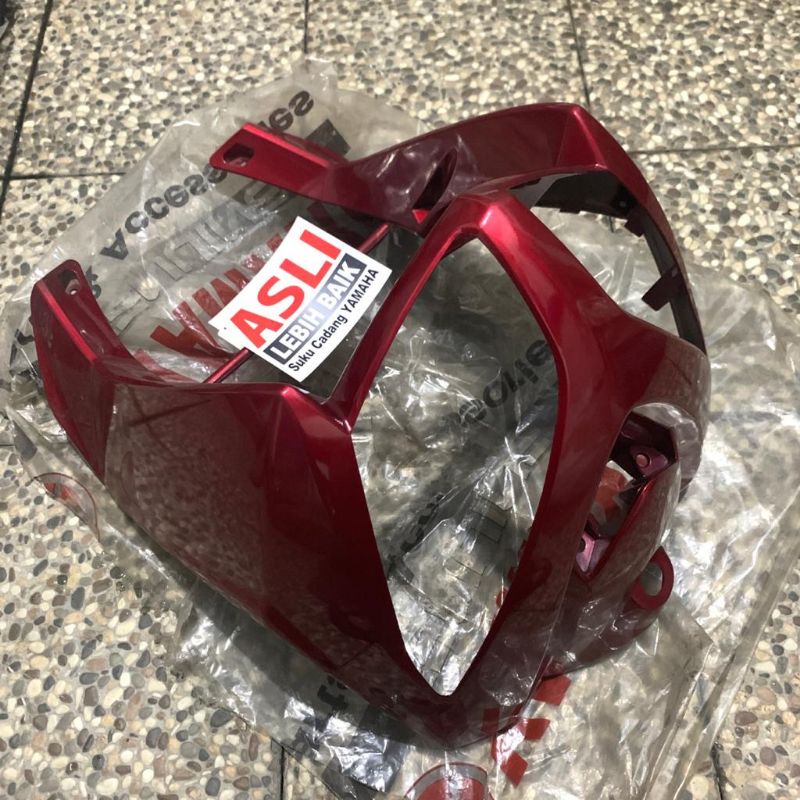 Cover tameng depan nouvo z legshield depan nouvo z merah marun original yamaha