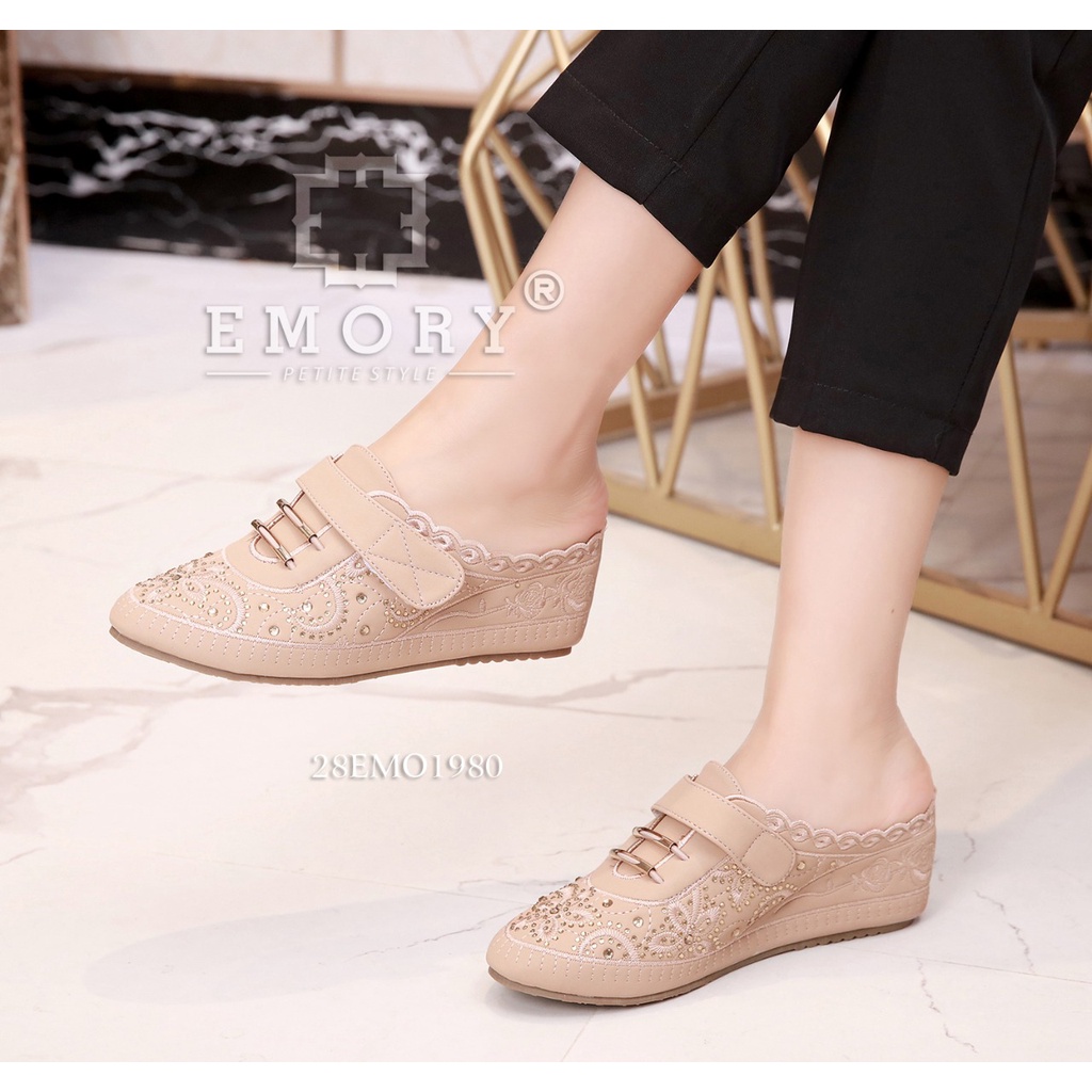 Sandal Wedges Wanita Emory Twinna 28EMO1980 EMORYSTYLE Ori Original Brand Branded Terbaru