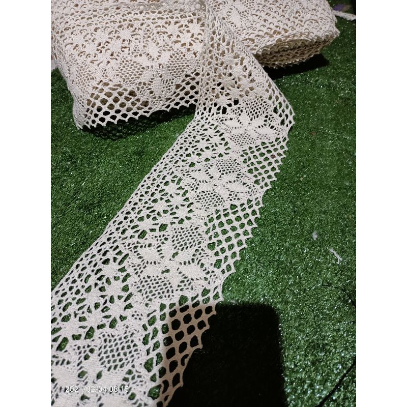 Renda mukena renda gyper renda giper renda rajut lebar 15cm renda murah