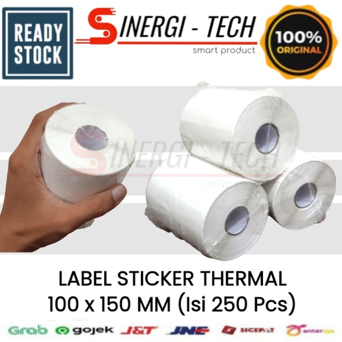 

LABEL STICKER THERMAL RESI POS 100x150 mm TERMAL STIKER KERTAS ISI 250