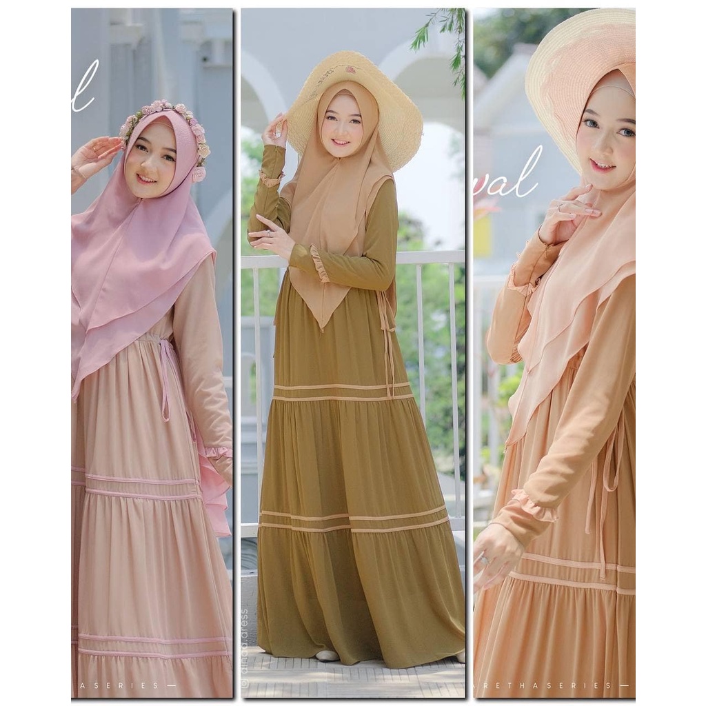 Murah [ BISA COD ] Elbina  || Size S M L XL || Fashion Muslim Wanita Keren