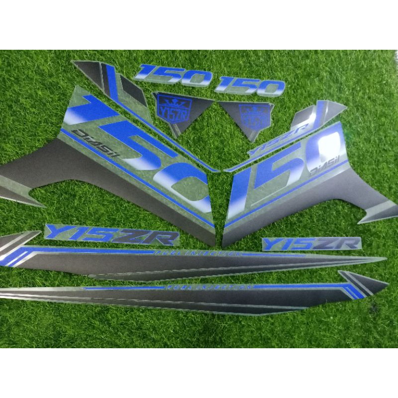 Striping Jupiter Mx King 150 Transparan Custom Y15ZR Biru Hitam